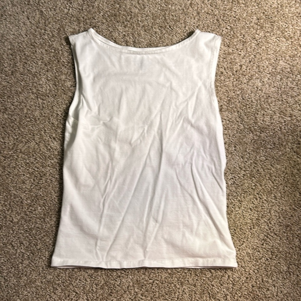 Brandy Melville white boat neck tank